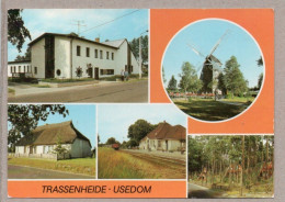 A5243} BRD  - AK: Trassenheide Usedom / Mühle, Fischerhaus, Finnhütten - Usedom