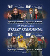 Djibouti 2023 75th Anniversary Of Ozzy Osbourne. Queen Elizabeth II.  (612a) OFFICIAL ISSUE - Royalties, Royals