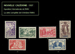 Nouvelle Calédonie 1937 - Série Complète De 6 Timbres * (MH) - Neufs