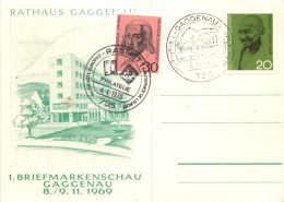 Rathaus Gaggenau - 1. Briefmarkenschau 1969 - Rastatt