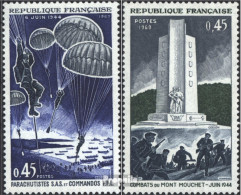 Frankreich 1674-1675 (kompl.Ausg.) Postfrisch 1969 Juni Kämpfe 1944 II. Weltkrieg - Neufs