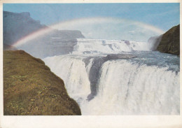 Iceland - Gullfoss Waterfall , Rainbow - Island