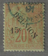 REUNION - N°30 Obl (1891) 15c Sur 20c - Used Stamps