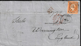 Lettre De PARIS " A La Flotte D'Angleterre" Du 23 Février 1862 Via WARINGTON - 1862 Napoleone III