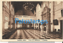 227310 ARGENTINA BUENOS AIRES CLUB DE GIMNASIA Y ESGRIMA INTERIOR POSTAL POSTCARD - Argentina