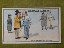 Derniers Conseil Sur Le Terrain - Chocolat Lombart - Chromo Illustrée Humoristique - Lombart