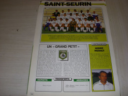 FOOTBALL COUPURE COULEUR 1991-1992 18x12 EQUIPE D2B SAINT SEURIN  - Sport