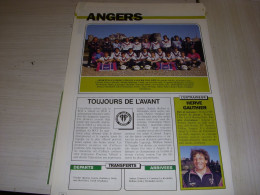 FOOTBALL COUPURE COULEUR 1991-1992 18x12 EQUIPE D2A ANGERS  - Sport