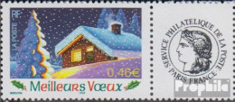 Frankreich 3671II X Zf Mit Zierfeld (kompl.Ausg.) Postfrisch 2002 Weihnachten Und Neujahr - Ungebraucht