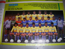 FOOTBALL COUPURE COULEUR 1987-1988 20x15 D2 GrA GUEUGNON  - Deportes