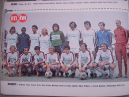 FOOTBALL COUPURE COULEUR 1976-1977 21x13cm RENNES  - Sport