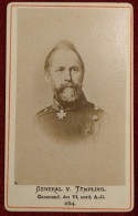CDV Prussia General Of The Cavalry Wilhelm Von Tümpling In Uniform, Medals - Ancianas (antes De 1900)