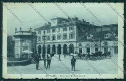 Novara Città Stazione PIEGA Cartolina QQ5159 - Novara