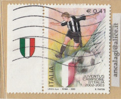 USATI ITALIA 2003 - Ref.0913 "JUVENTUS CAMPIONE D'ITALIA" 1 Val. Con Bandella - - 2001-10: Used