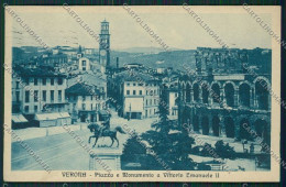 Verona Città Monumento Vittorio Emanuele II Cartolina ZC3263 - Verona