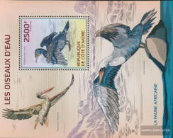 The Ivory Coast Block196A (complete Issue) Unmounted Mint / Never Hinged 2014 Waterbirds - Côte D'Ivoire (1960-...)