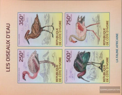 The Ivory Coast 1539-1542B Sheetlet (complete Issue) Ungezähnte Stamps Unmounted Mint / Never Hinged 2014 Waterbirds - Côte D'Ivoire (1960-...)