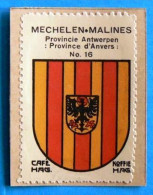 Prov. Antwerpen N016 Mechelen Malines Timbre Vignette 1930 Café Hag Armoiries Blason écu TBE - Tee & Kaffee