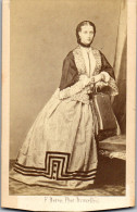  Carte De Visite Cdv Photo Vintage Albumen F. Deron Princesse De Galles  - Célébrités