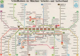 PLAN FERROVIAIRE MUNICH  COULEUR REF 15685 - Muenchen