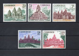 CAMBODGE  N° 167 à 171   NEUFS SANS CHARNIERE   COTE  11.50€    MONUMENT ANGKOR - Cambogia