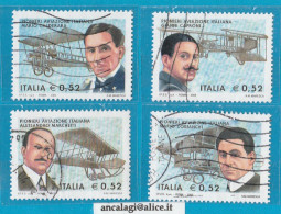 USATI ITALIA 2003 - Ref.0914 "PIONIERI DELL'AVIAZIONE" Serie Di 4 Val. - - 2001-10: Used