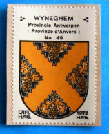 Prov. Antwerpen N049 Wyneghem Wijnegem Timbre Vignette 1930 Café Hag Armoiries Blason écu TBE - Tee & Kaffee