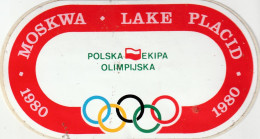 POLAND  --   POLSKA EKIPA OLIMPISKA  -- WINTER OLYMPIC GAMES --   LAKE PLACID  --   1980 --  PATCH   --  10, 3 Cm X 5 Cm - Apparel, Souvenirs & Other