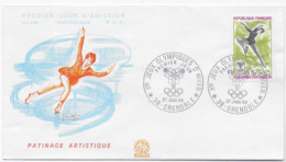 Enveloppe Premier Jour- Xe Jeux Olympiques D'Hiver- PATINAGE ARTISTIQUE 27 Janv 1968 Grenoble (38) F.D.C. 628 N°1546 - 1960-1969