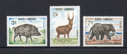 CAMBODGE  N° 184 à 186   NEUFS SANS CHARNIERE   COTE  4.50€     ANIMAUX FAUNE - Camboya