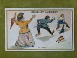 Au Voleur !! - Chocolat Lombart - Chromo Illustrée Humoristique - Lombart