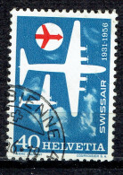 25ème Anniversaire De La Compagnie Aérienne "Swissair" - Used Stamps