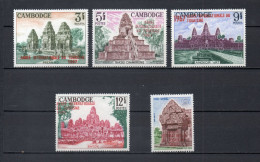 CAMBODGE  N° 188 à 192   NEUFS SANS CHARNIERE   COTE  8.50€     MONUMENT ANGKOR SURCHARGE - Cambodia