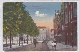 Amsterdam Overtoom Met Gebouw Gemeente Tram Stadhouderskade 1 Levendig Tram Kar # 1929    1517 - Amsterdam