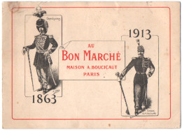 Fascicule - Chromo : Au Bon Marché : à Volets : Grenadiers - 1863 Garde Républicaine - 1913 : Défilé  : H. Gray - Au Bon Marché