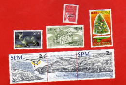 Lot De 4 Timbres 1 Bloc 1 Bande De 2 Timbres SAINT PIERRE ET MIQUELON Neufs Xx - Lots & Kiloware (mixtures) - Max. 999 Stamps