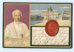 U845/ Vatikan Papst Leo XIII. Schöne Litho AK 1903 - Vatican