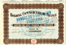 HOLDING COMMERCIAL De FRANCE - BANQUE De L'EXPANSION FRANCAISE - Banco & Caja De Ahorros