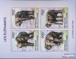 Elfenbeinküste 1609-1612B Kleinbogen (kompl.Ausg.) Ungezähnte Marken Postfrisch 2014 Savannenelefant - Côte D'Ivoire (1960-...)