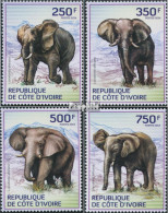 Elfenbeinküste 1609-1612 (kompl.Ausg.) Postfrisch 2014 Savannenelefant - Côte D'Ivoire (1960-...)