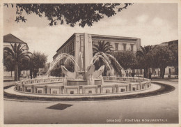 BRINDISI-FONTANA MONUMENTALE-CARTOLINA VIAGGIATA NEL 1941 - Brindisi