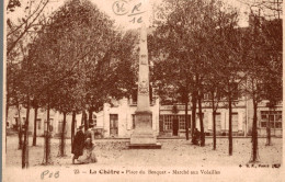 CPA La Châtre Place Du Bosquet- Marché Aux Volailles - Sté Lyonnaise De Banque De La Châtre - Reproduction - Publicité