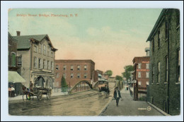 W5R81/ Plattsburg New York Bridge Street AK 1914 USA - Sonstige & Ohne Zuordnung