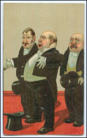 Y2506/ Alte Männer Mit Zylinder Litho Prägedruck Humor AK Ca.1910 - Humor