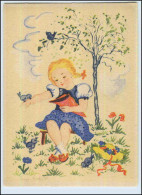 W7Q80/ Inge Schott Künstler AK Mädchen Füttert Vögel Ca.1950 - Mailick, Alfred