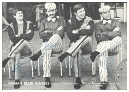 Y28852/ German Blue Flames  Gelsenkirchen Beat- Popgruppe Autogramme  60er Jahre - Autógrafos