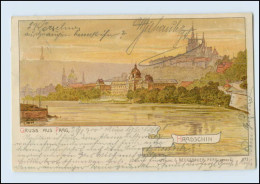 W8Q52/ Gruß Aus Prag  Hradschin Litho AK Verlag: Neugebauer 1900 - Tsjechië