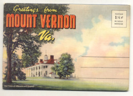 W1T60/ Mount Vernon Va. USA Leporello Souvenir De Folder 18 Bilder Ca.1945 - Sonstige & Ohne Zuordnung