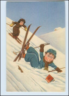Y3047/ Kinder Fahren Ski  Künstler AK Willy   Ca.1925 - Autres & Non Classés