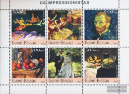 Guinea-Bissau 2321-2326 Sheetlet (complete. Issue) Unmounted Mint / Never Hinged 2003 Impressionists - Guinea-Bissau